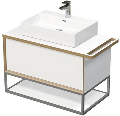 Kúpeľňová skrinka s umývadlom Intedoor MULTI 98 cm OXO MULTI OALU 90 1Z KDP