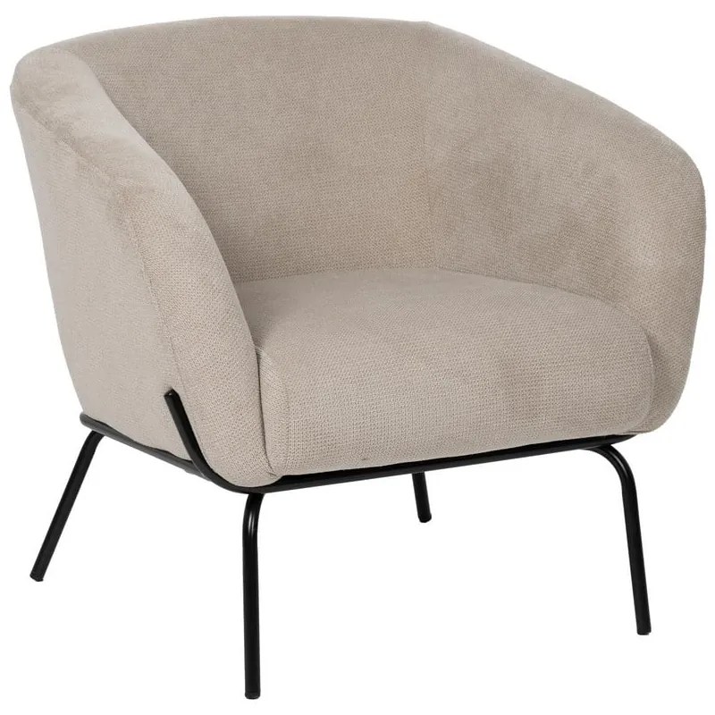 Béžové ženilkové kreslo Classic – Ixia