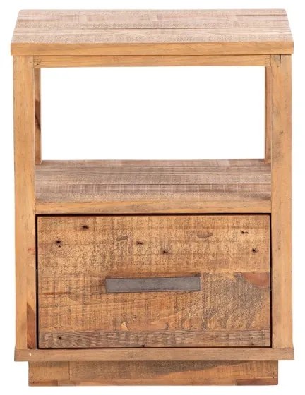 furniture-nabytek.cz - Masívny nočný stolík z borovice, lakovaný, prírodná farba – 40×40×50 cm
