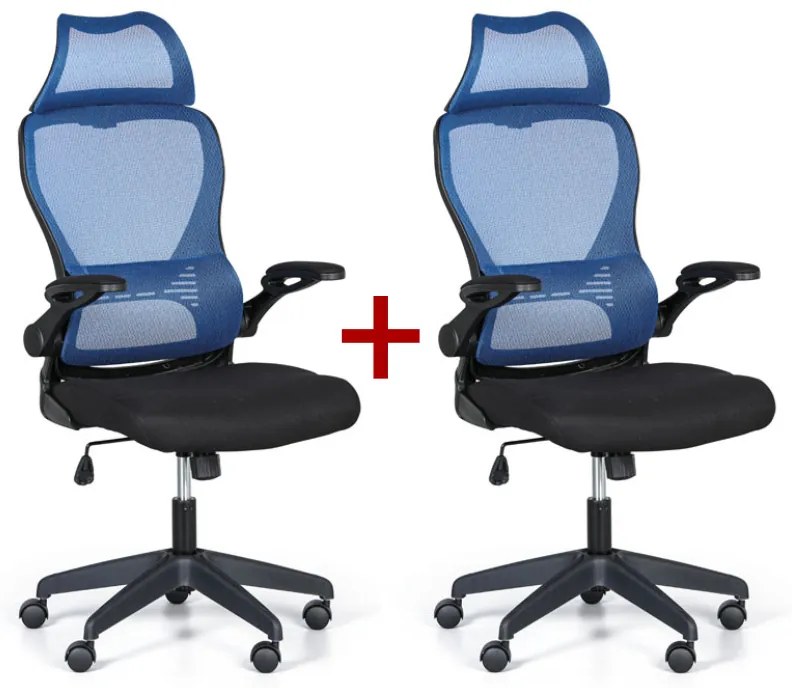 Kancelárska stolička LUCAS 1+1 ZADARMO, modrá