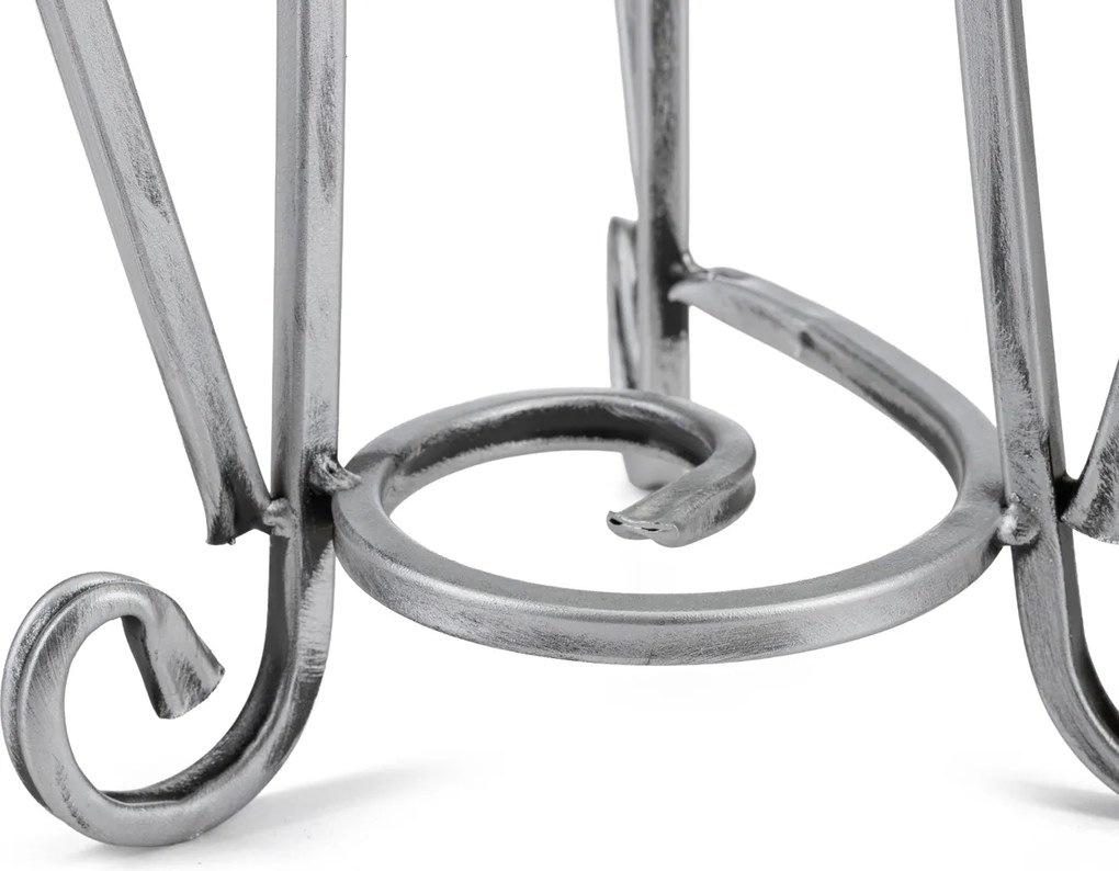 STOJAN NA KVETINÁČ SHANE 62X28 CM STRIEBORNÁ