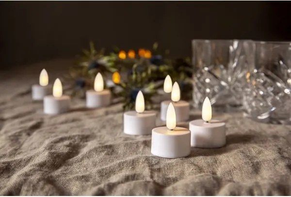 STAR TRADING Čajová LED sviečka Flamme White – set 2 ks