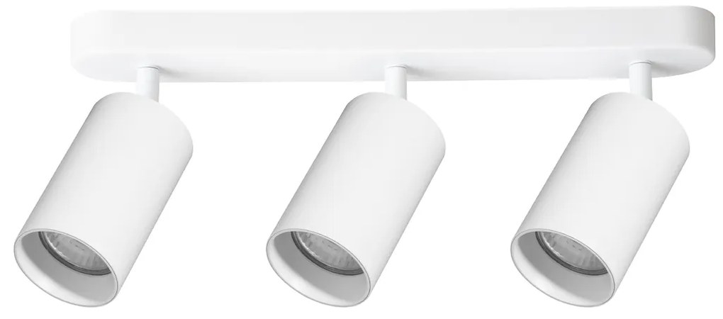 Bodové svietidlo Pipe, 3x biele kovové tienidlo, w
