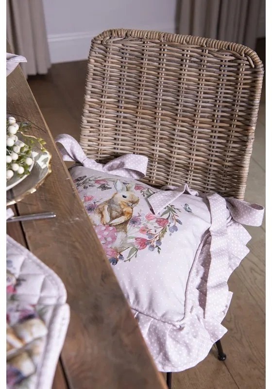 Bavlnený povlak na podsedák so zajačikom Happy Bunny - 40*40 cm