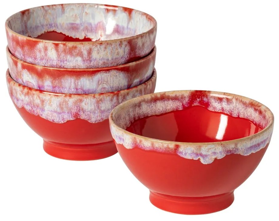 Červené misy v súprave 4 ks z kameniny ø 15 cm Latte – Costa Nova