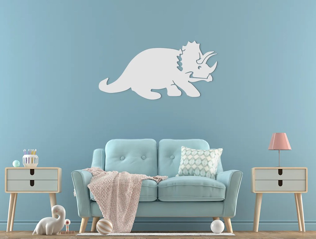 drevko Detská nálepka na stenu Triceratops Rozmer obrazu: 22 x 44,5 cm, Farba dekorácie: Čierna