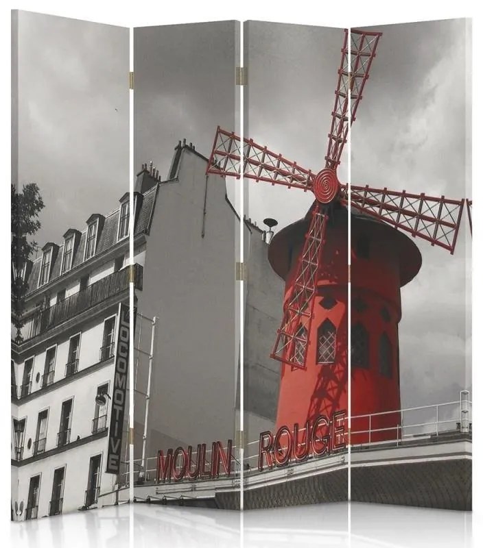Gario Paraván Moulin Rouge Rozmery: 145 x 170 cm, Prevedenie: Otočný paraván 360°