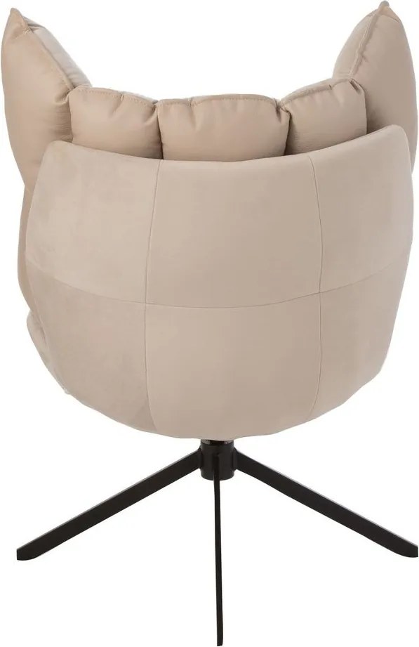 Béžové zamatové relaxačné kreslo Chair Relax Bubby Beige - 78*73*92cm