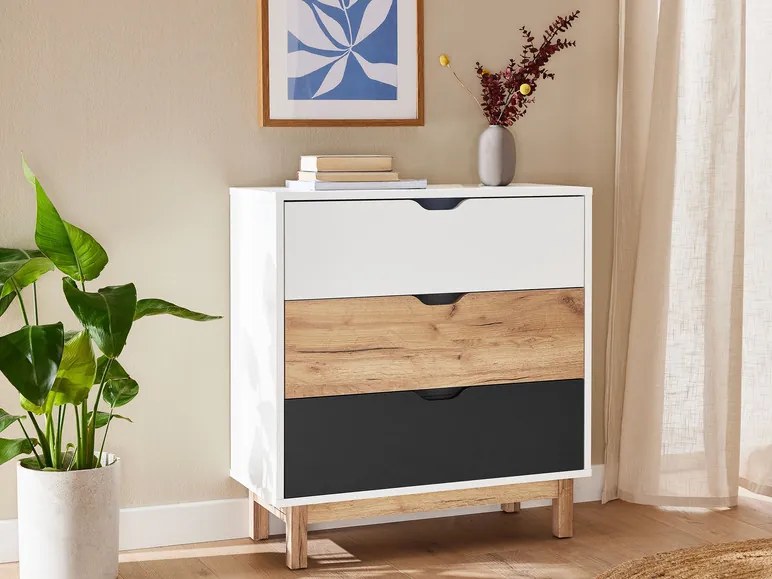 LIVARNO home Komoda s 3 zásuvkami Copenhagen, 80 x 35 x 85 cm (100366089)