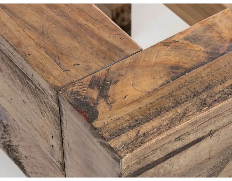 furniture-nabytek.cz - Masívna posteľ Marton z recyklovanej borovice, lakovaná, hnedá – 180x200 cm