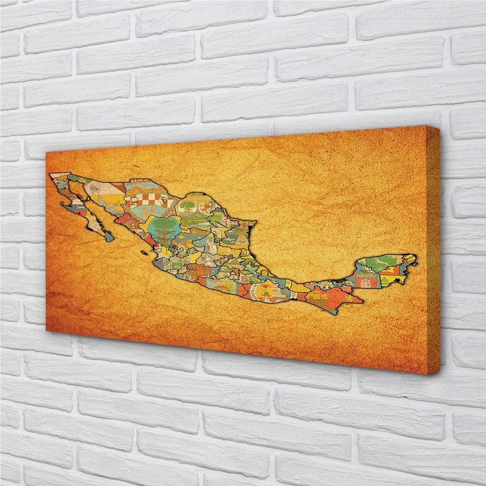 Obraz canvas farebné mapa 125x50 cm