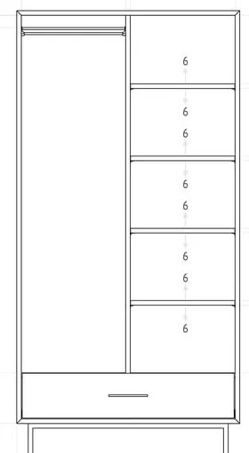 Šatníková skriňa z dubového dreva v prírodnej farbe 97x196 cm Abies - The Beds