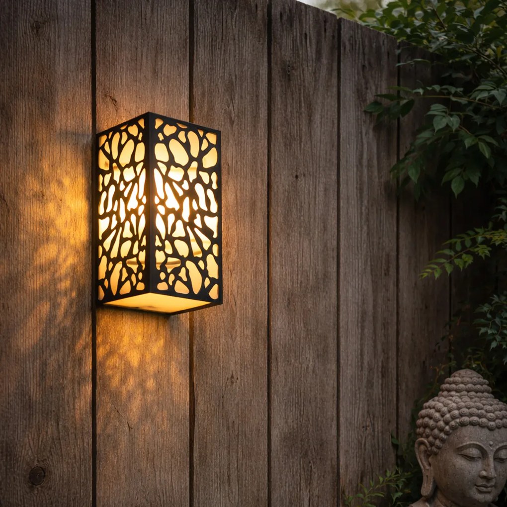 Moderné vonkajšie nástenné svietidlo čierne IP44 - Nicole