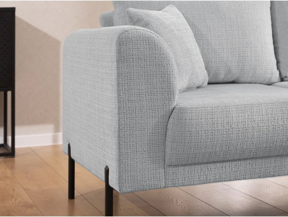 Svetlosivá ženilková rohová pohovka (pravý roh/do L) Mauris – Ropez