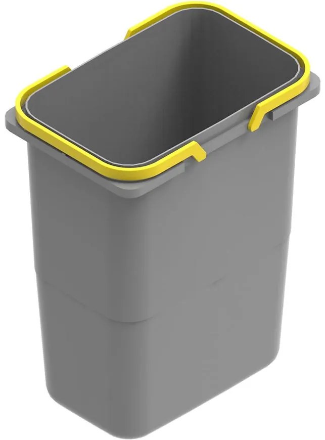 Odpadkový kôš (MKT) plast sivý/žltý TE22.1