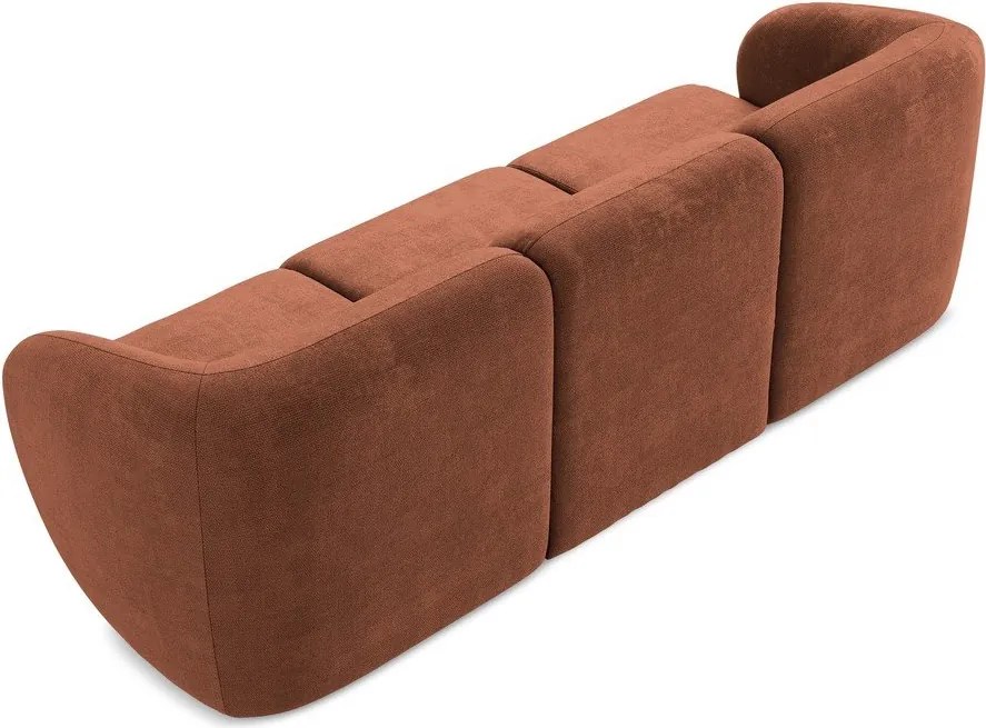 Ženilková pohovka v terakotovej farbe 244 cm Lani – Makamii