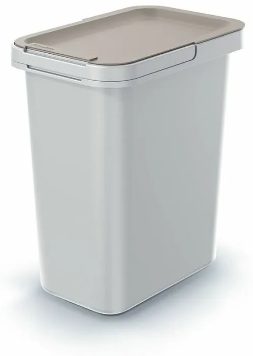 Odpadkový kôš SYSTEMA set, popolavo šedý objem 4 x 12l
