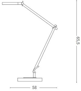 IDEAL LUX LED stolná lampa FUTURA, šedá