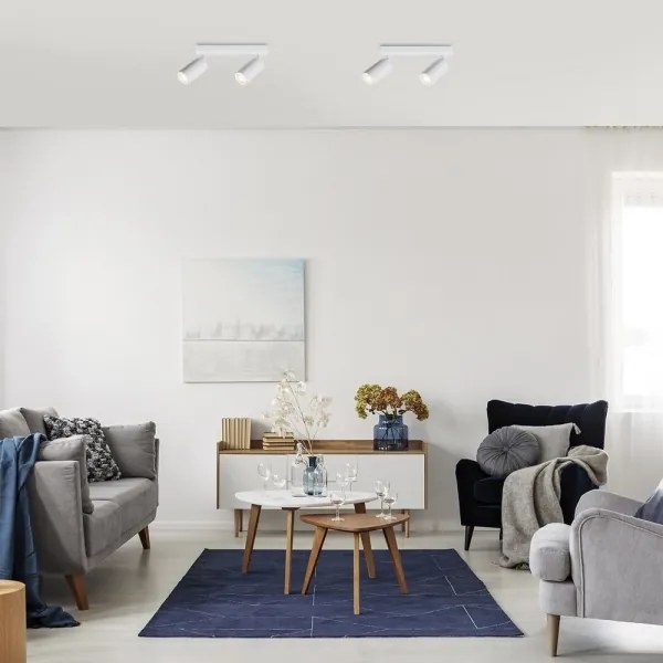 Rabalux 2082 - Stropné bodové svietidlo SOLO 2xGU10/25W/230V biela