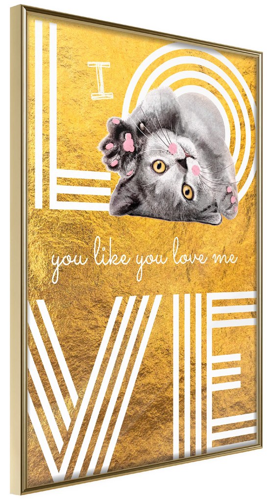 Artgeist Plagát - I Love You like You Love Me [Poster] Veľkosť: 20x30, Verzia: Čierny rám