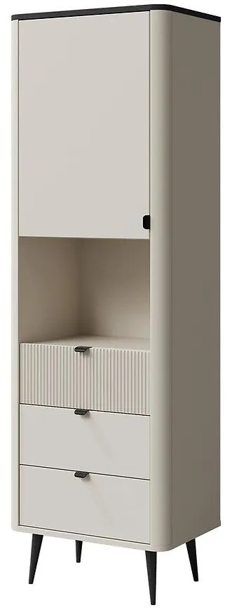 Vitrína Marly 4 Kašmír/Sivý kameň