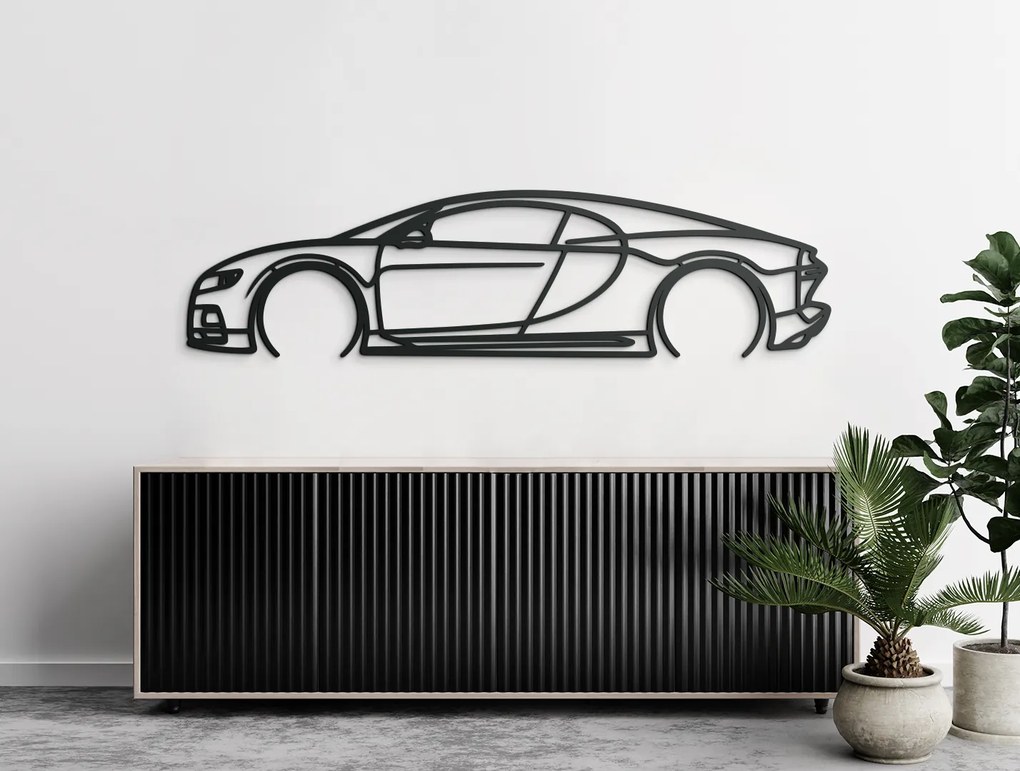 drevko Moderný obraz na stenu Bugatti Chiron Rozmer obrazu: 22 x 86 cm, Farba dekorácie: Čierna