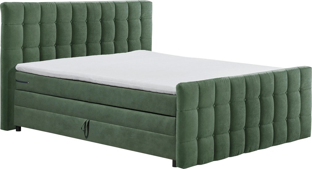 XXXLutz BOXSPRINGOVÁ POSTEĽ, 180/200 cm, olivovozelená MID.YOU - Online Only spálne - 002220047903