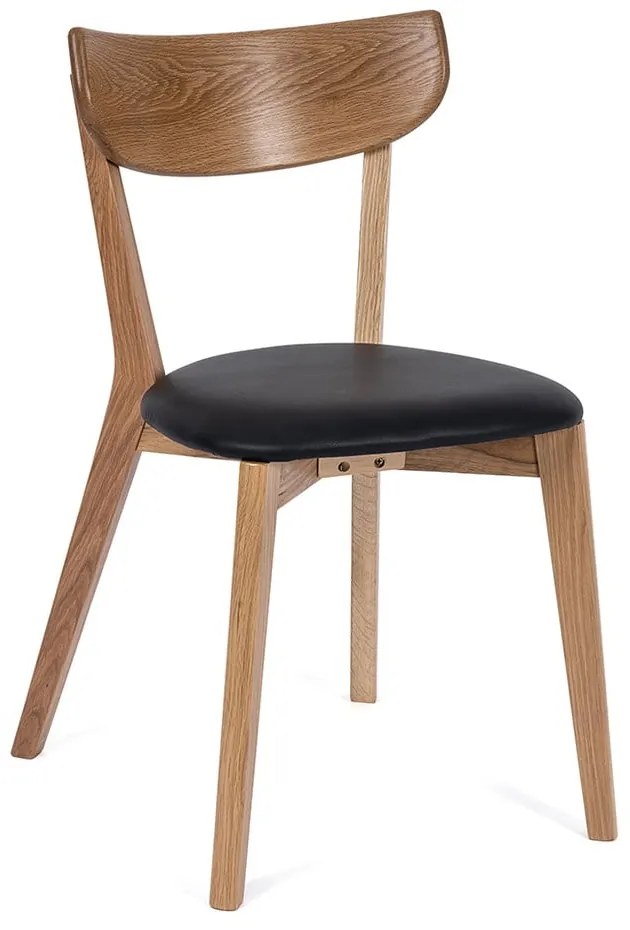 Jedálenská stolička z dubového dreva s čiernym sedákom Arch - Bonami Essentials