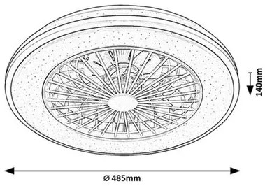 Rabalux DALFON2 LED stropné svietidlo s ventilátorom 71331