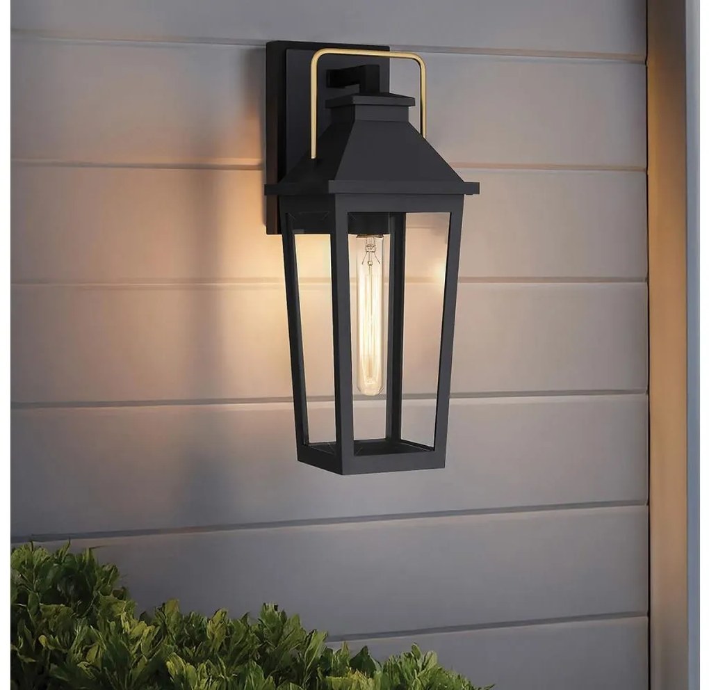 Quoizel QZ-BUCKLEY-M-MBK - Vonkajšie nástenné svietidlo BUCKLEY M 1xE27/40W/230V IP44