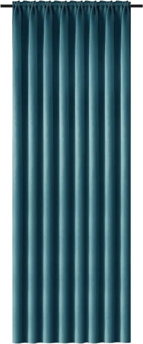 Modrozelený záves OXFORD 140x250 cm Zavesenie: Kovové krúžky