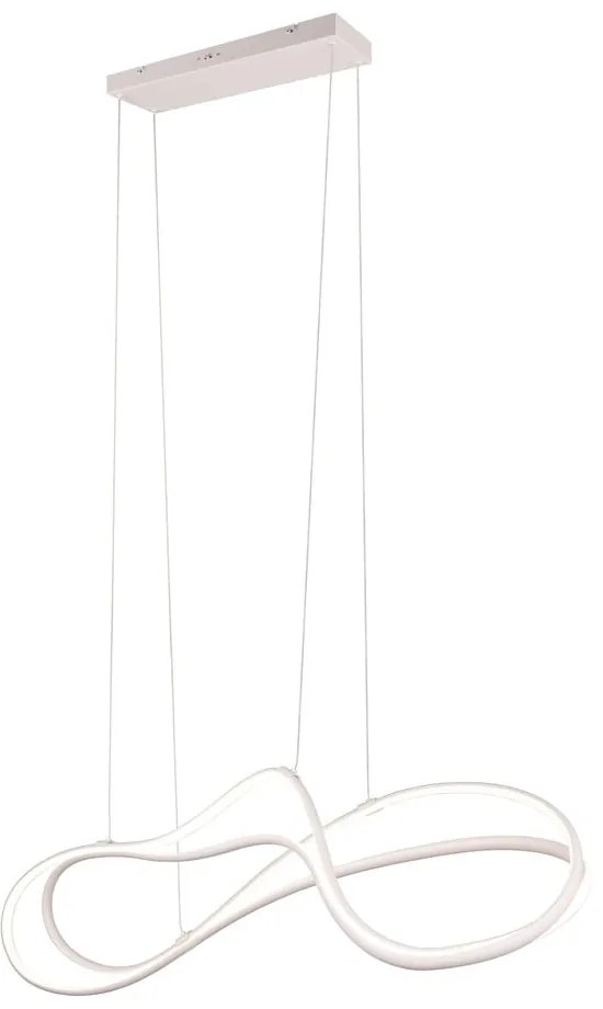 Biele LED závesné svietidlo s kovovým tienidlom Nala – Trio Select