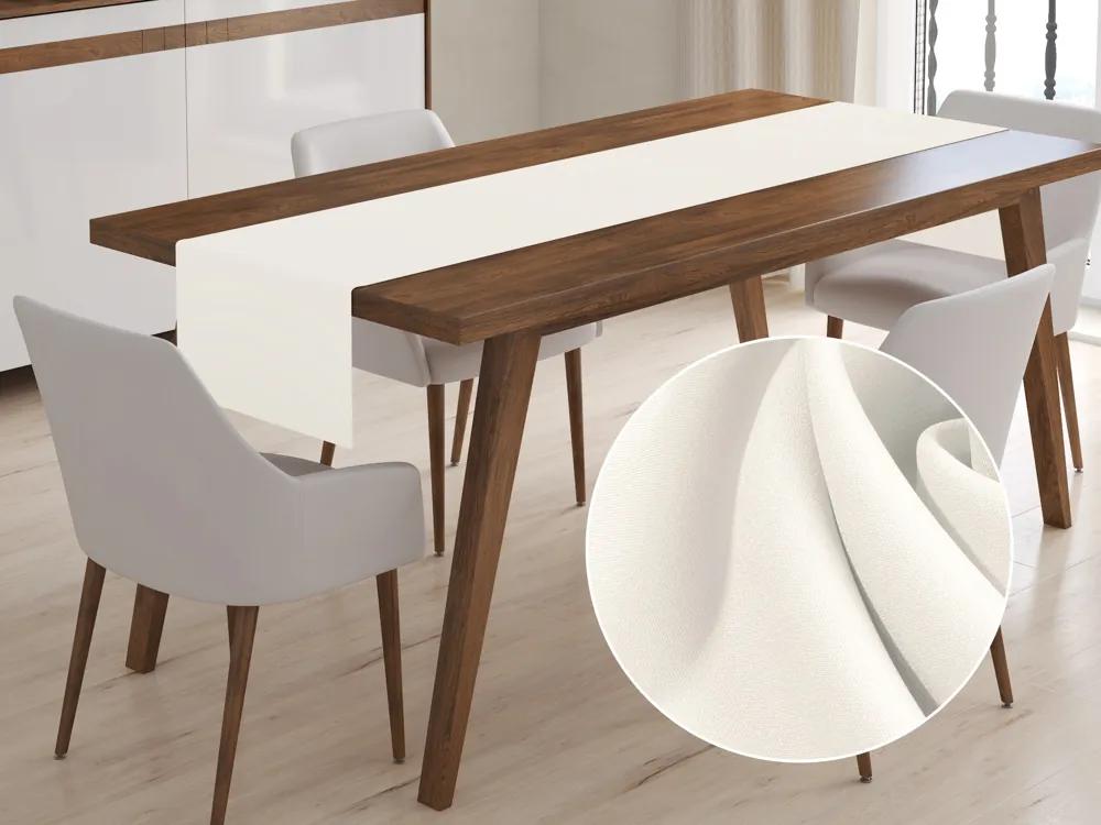 Biante Dekoračný behúň na stôl Rongo RG-053 Krémový 20x180 cm