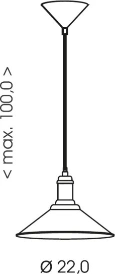 Brilagi - Závesný luster na lanku FORGE 1xE27/60W/230V pr. 22 cm hnedý