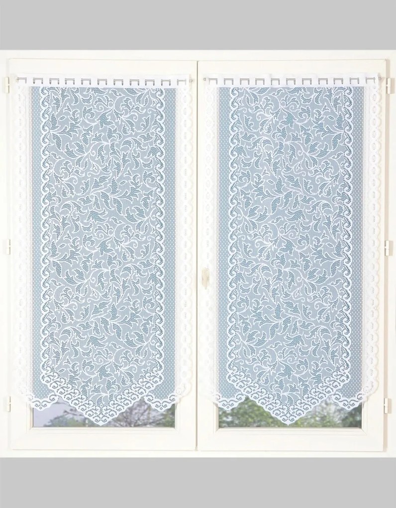 Vitrážová záclona Ornamenty, súprava 2 ks