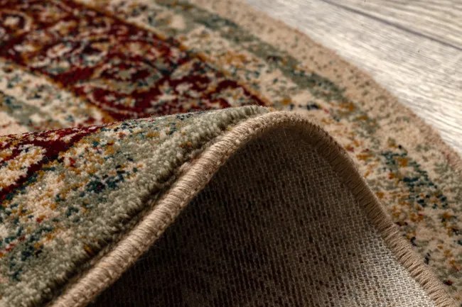 Koberec POLONIA KORDOBA 25 rozeta / rám, svetlý rubín kruh