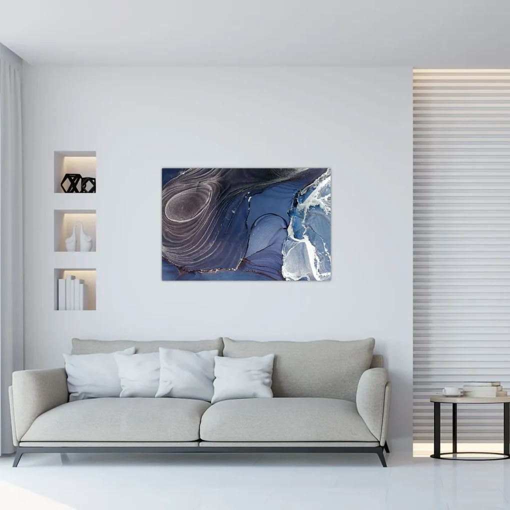 Obraz - Mramorovaný atrament (90x60 cm)