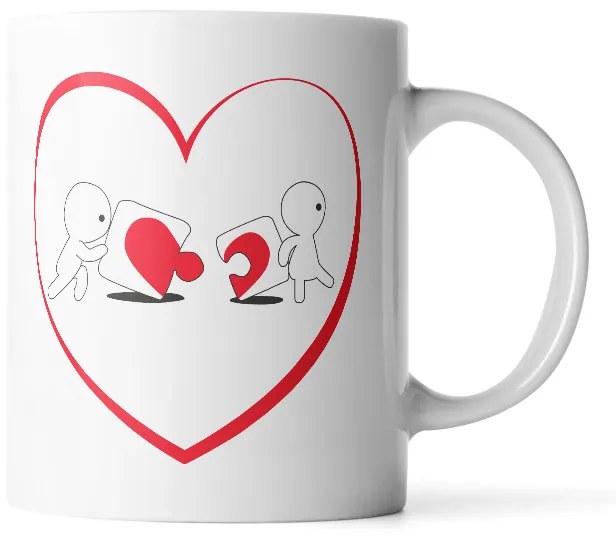 Sablio Hrnek Puzzle love - 200 ml - espresso