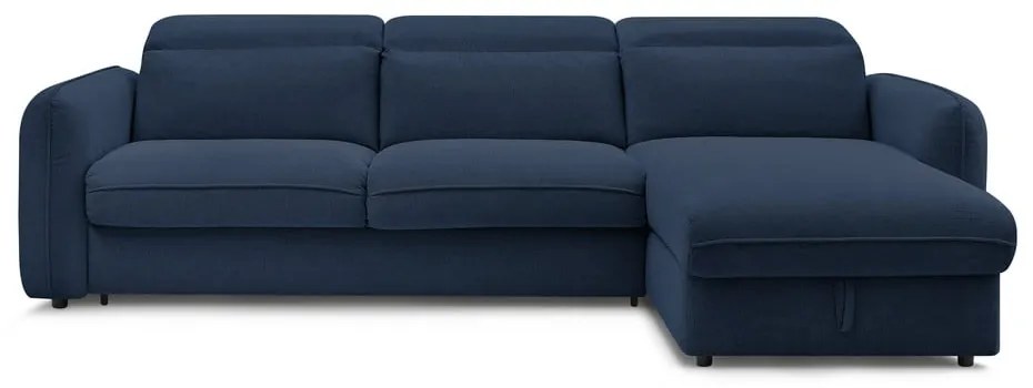 Tmavomodrá rozkladacia rohová pohovka (variabilná) Achille – Bobochic Paris