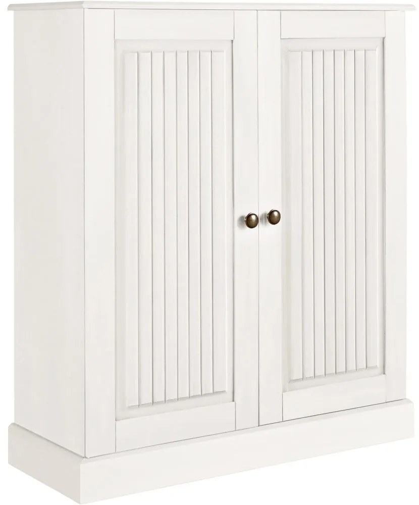 Biela skrinka z borovicového dreva 100x34 cm Mille – Støraa