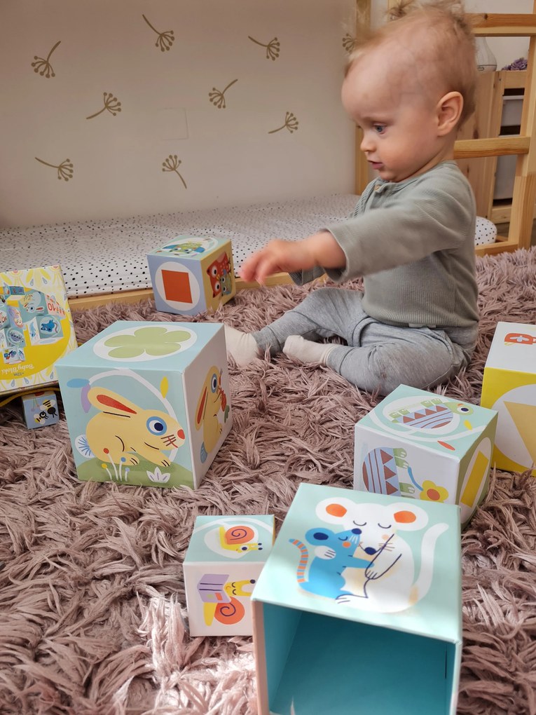 Skladacie kocky – pyramída so zvieratkami