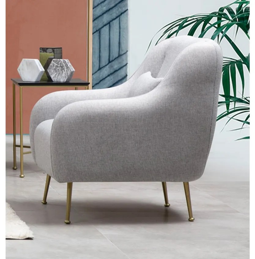 Kreslo Sevilla s vankúšom sivé