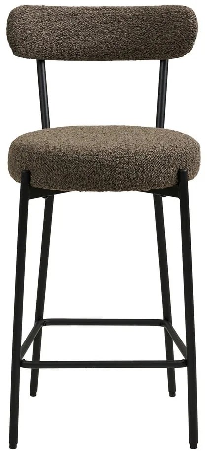 Hnedá čalúnená barová stolička (výška sedadla 65 cm) Badalona – House Nordic