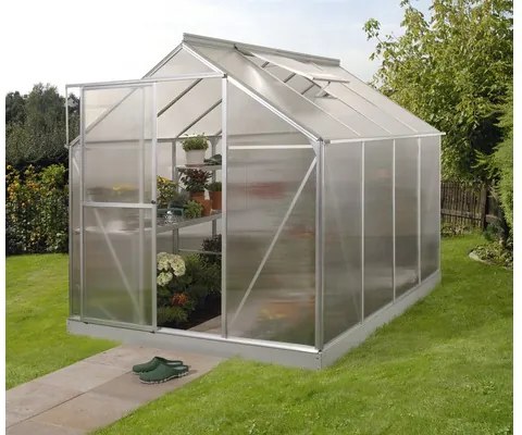 Skleník Vitavia Triton 5000 polykarbonát 4 mm 198x256 cm hliník vr. základového rámu