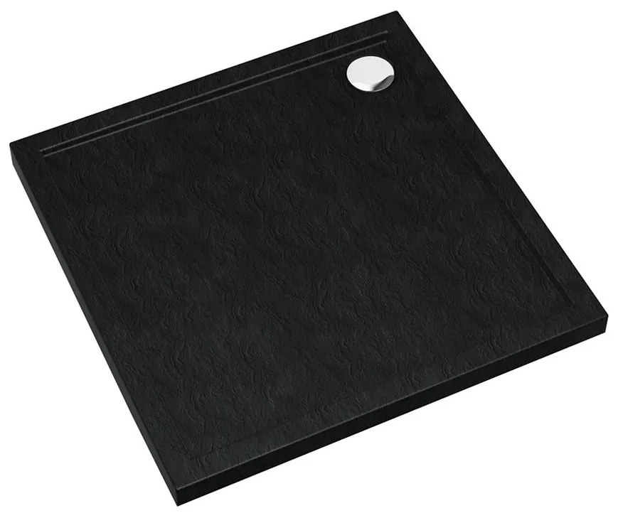 Sprchová vanička Caspar New Black Stone 80x80x4,5 3.2330/C/St