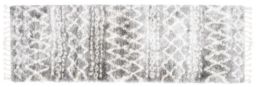 Kusový koberec shaggy Apache sivý atyp 70x250cm