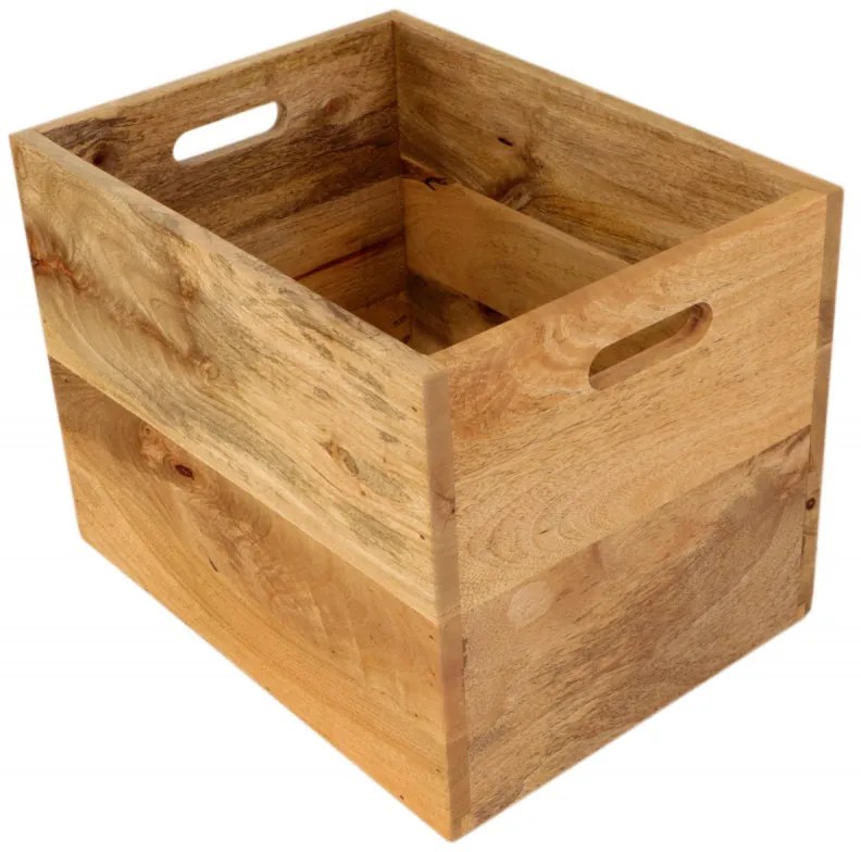 Kôš na noviny 40x30x30 Gita indický masív mango Mango natural