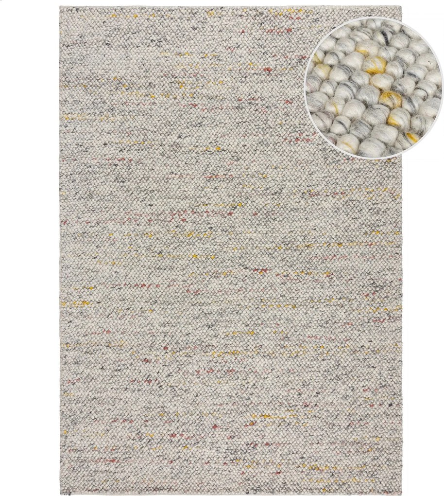 Flair Rugs 120x170 cm Ručne tkaný kusový koberec Minerals Black/White, biela, chodba / predsieň