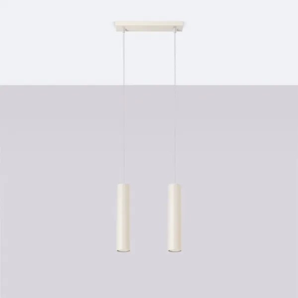 Sollux SL.1480 - Luster na lanku LAGOS 2xGU10/10W/230V krémová