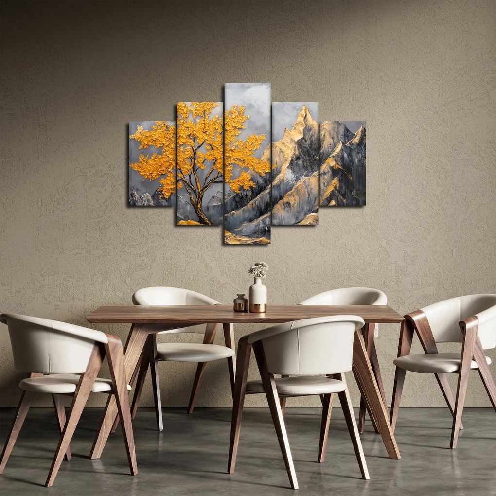 Obraz – Zlatý strom v horách (150x105 cm)